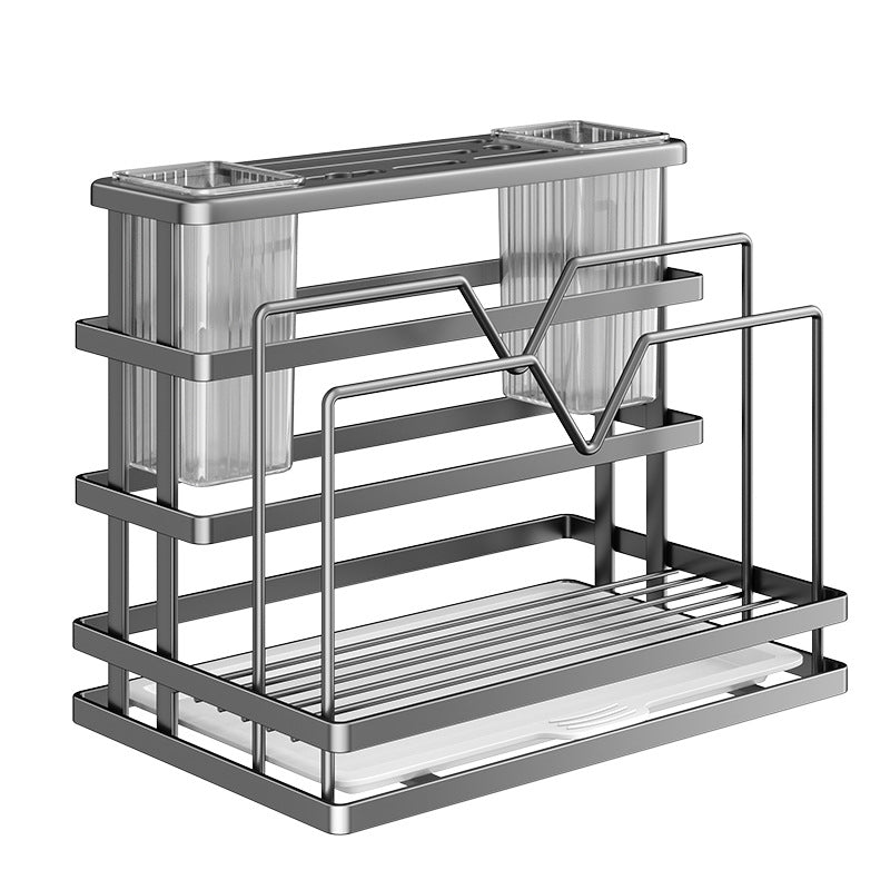 No-Drill Knife & Cutting Board Rack