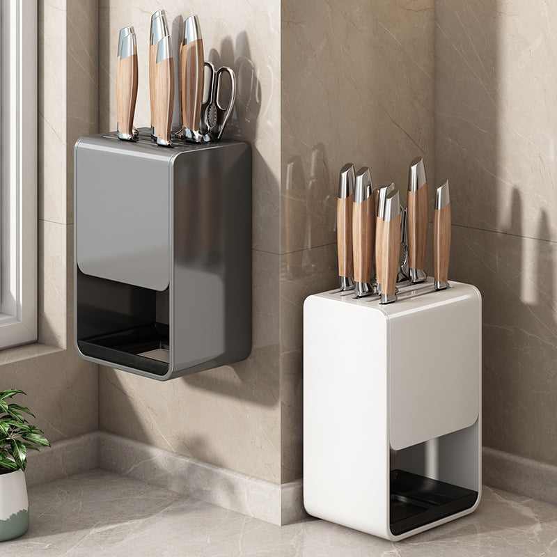 Wall-Mounted Gunmetal Knife Holder