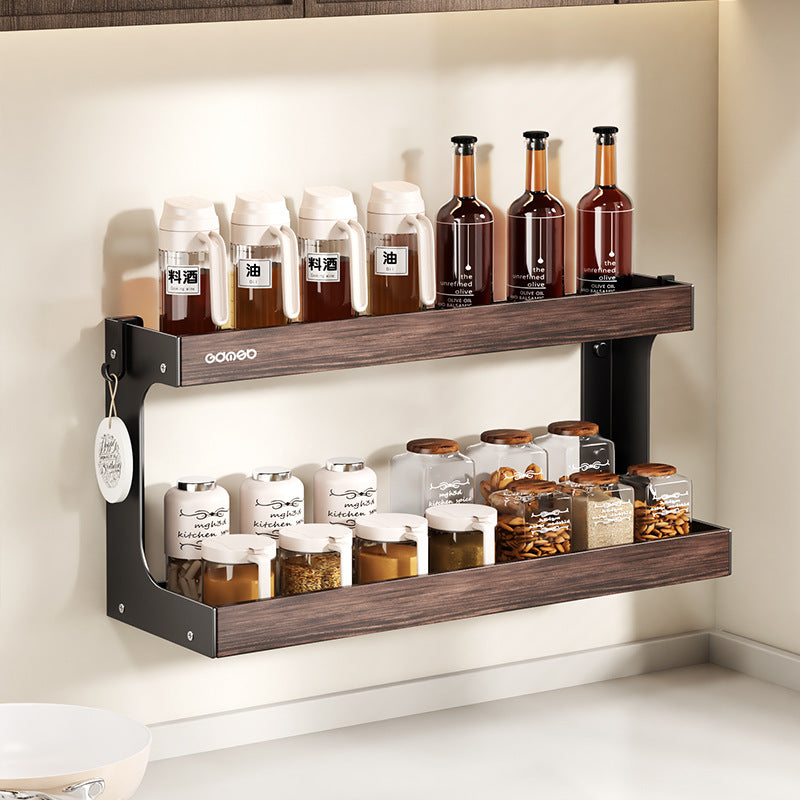 Walnut-Finish Spice Rack