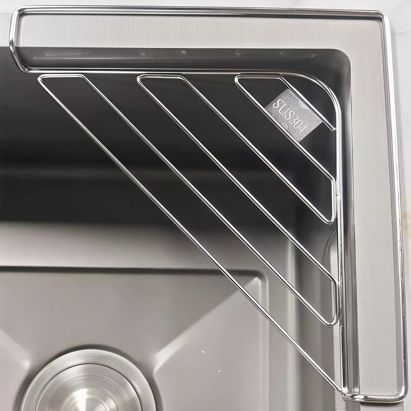 No-Drill Triangle Corner Sink Rack