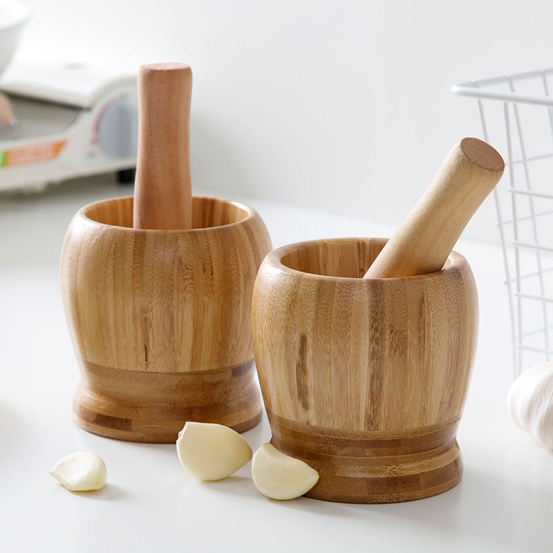 Bamboo Garlic Masher Bowl