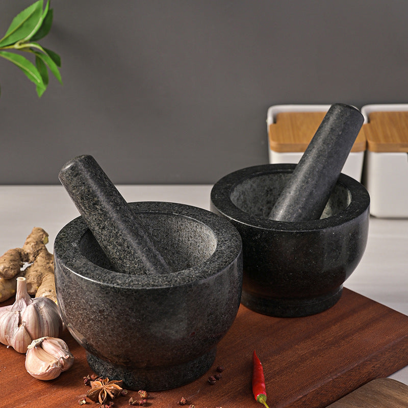 Black Stone Mortar & Pestle